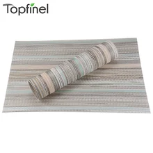 Top Finel Set of 8 PVC Decorative Washable Placemats for Dining Table Runner Linens Heat-resistant place mat Cup mat coaster pad
