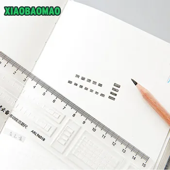 

2pcs/lot New creative Zakka Stationery High Quality 15cm Student Ruler Scale / Answer Card