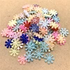 100pcs/lot 15mm Acrylic Beads Snowflake Shape Beads Imitation Pearls Flatback For Art Scrapbooking DIY Scrapbook Decoration ► Photo 3/3