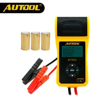 AUTOOL автомобиля анализатор тестер для батарей с принтером 12 V Цифровой ремонтная мастерская Авто Батарея CCA Портативный инструмент диагностики Бесплатная Бумага