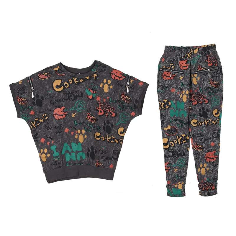 

Qpipsd 2018 trendy camouflage outfit female set large size tracksuit for women summer short-sleeved + trousers 2 piece set women