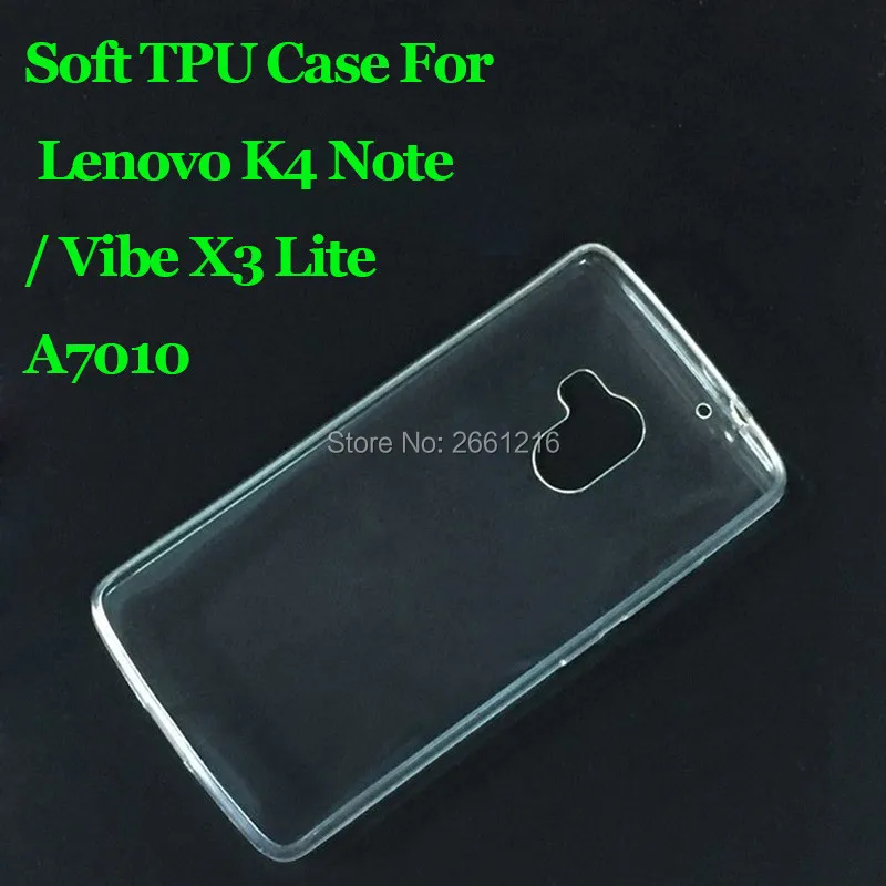 

For Lenovo A7010 Ultra Thin Soft TPU Silicon Gel Transparent Case Back Cover For Lenovo K4 Note / Vibe X3 Lite A7010 5.5"
