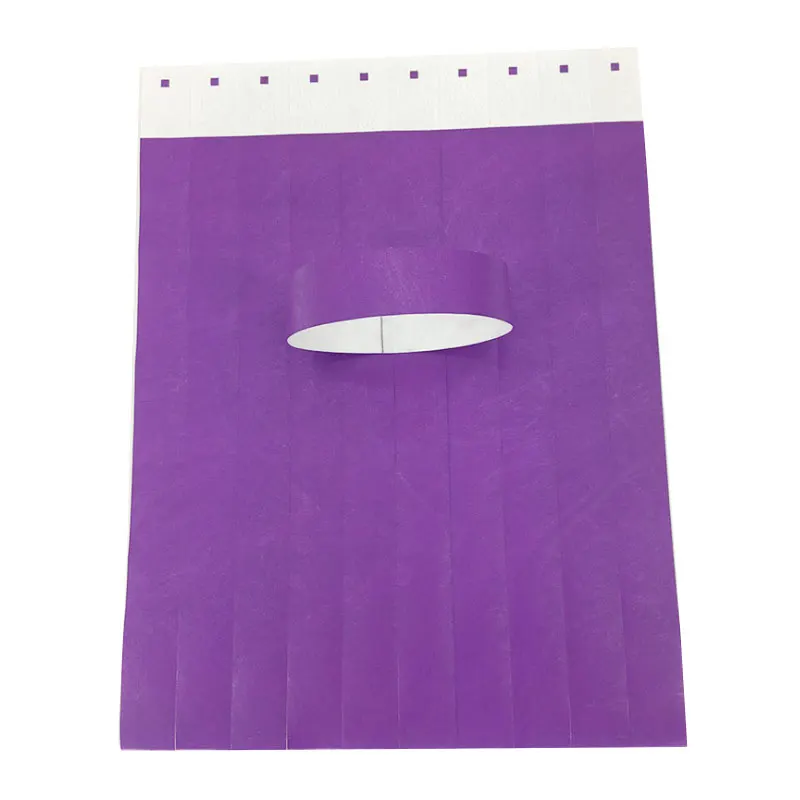 100 Граф Тайвек браслеты 3/" бумажные браслеты для различных событий Свадебные сувениры - Цвет: purple