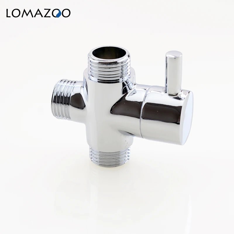 1/2" Brass Valve Bathroom Shower Faucet Water Splitter Shower Faucet 3