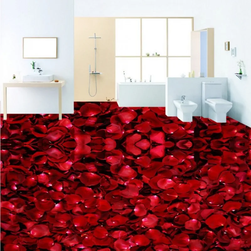 Gratis Pengiriman Kustom HD merah kelopak mawar romantis  