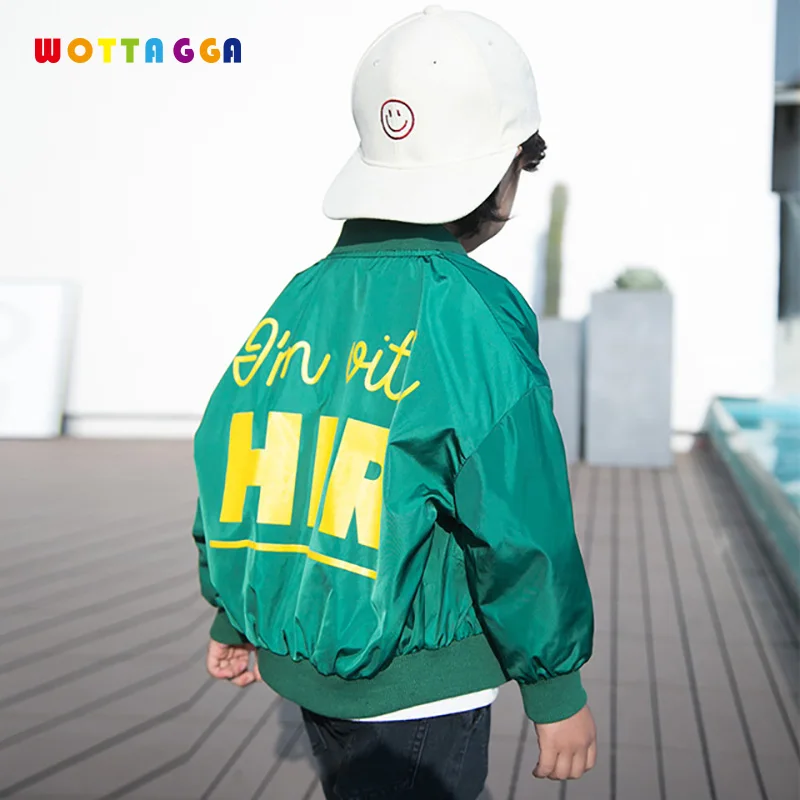 

WOTTAGGA 2019 Boy Casual Jacket Jackets Coats Toddler Kids Jacket Outwear Baseball Windproof Inside Out Cartoon Clothes
