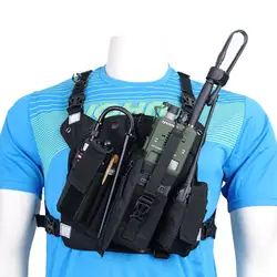 Abbree груди передняя сумка мешок кобура Чехол для Baofeng UV-5R UV-82 UV-9R UV-XR TYT TH-UV8000D MD-380 Walkie Talkie