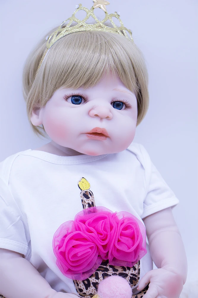 DOLLMAI 55 см Bebe Кукла Reborn полностью силиконовая виниловая девочка Baby Doll подарок для