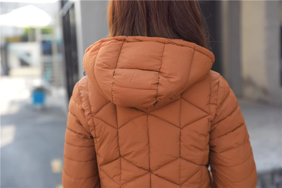 Quilted Coat Long Parka Female Thick Cotton Slim Winter Jacket Women Clothes Hooded Warm Outwear Plus Size Korean Oke042