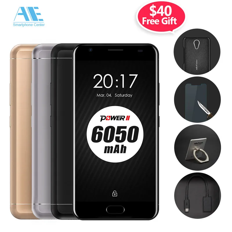 Ulefone Мощность 2 MT6750T Octa Core сотовый телефон Android 7 0 5 дюймов 4 ГБ Оперативная память 64
