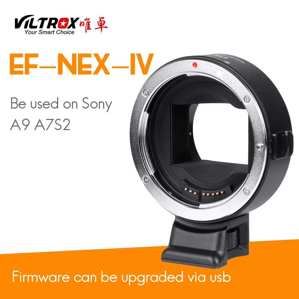 

VILTROX EF-NEX IV Auto focus Adapter mount for Canon EF Lens to use on Sony Full frame A9 A7R camera E mount A6500 A6300 DSLR