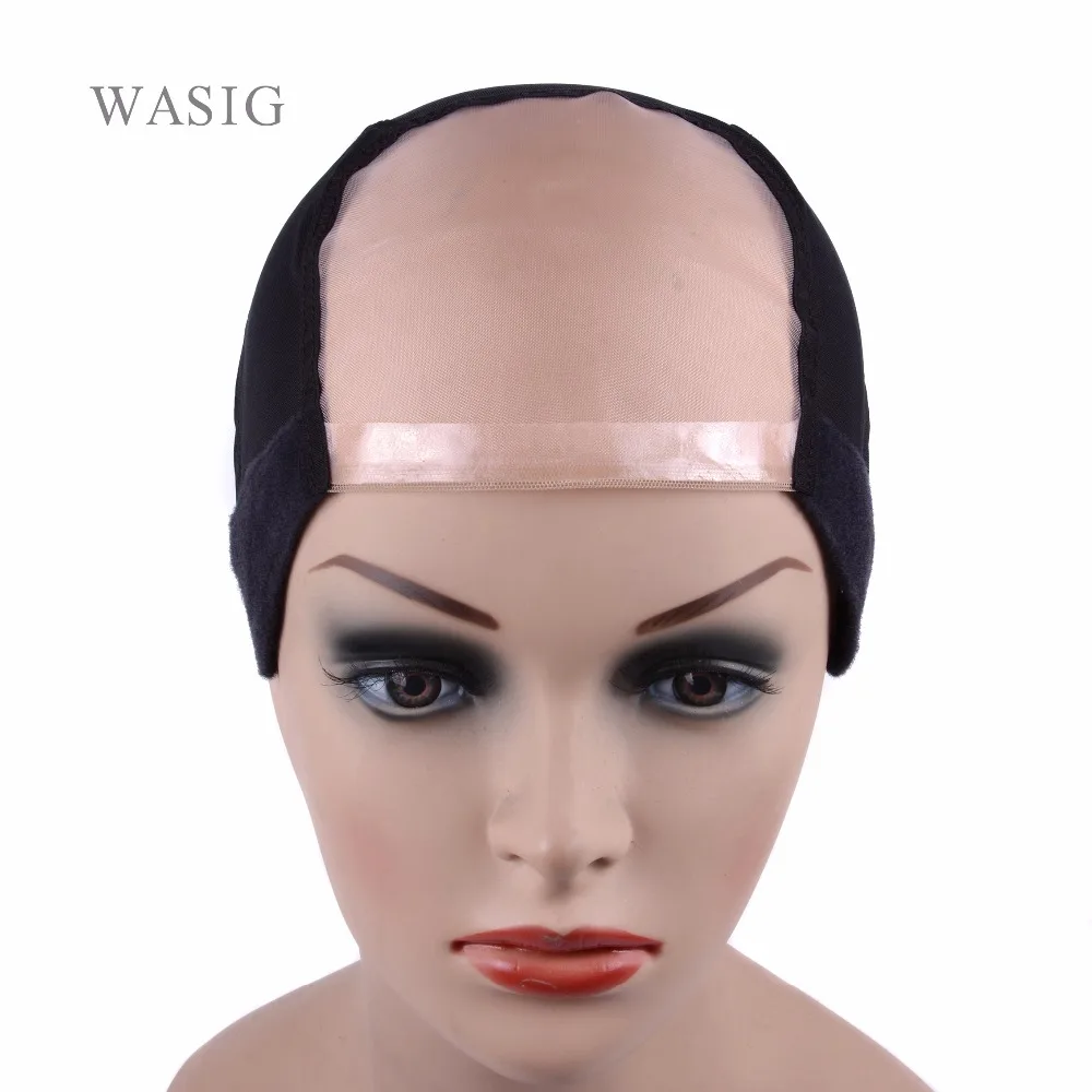

Hot Sale 1Pc 5*5 U Part MONO Wig Caps For Make Wigs Glueless Full Lace Wig Caps For Weaving Mesh Hair Net Wig Base Cap