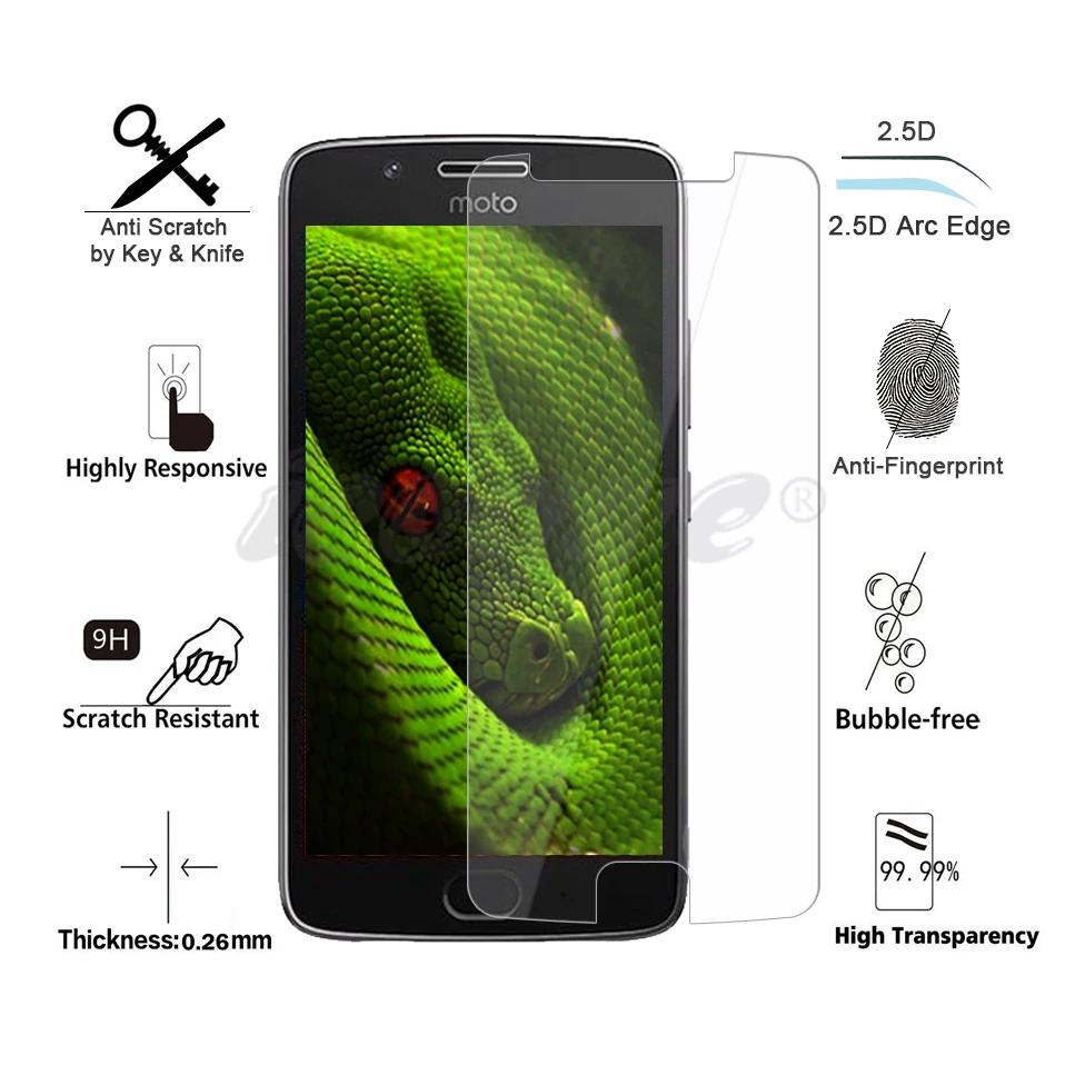 Закаленное стекло Icoque 9H 2.5D для Moto G5 G5s plus Защитная пленка экрана телефона Motog5s