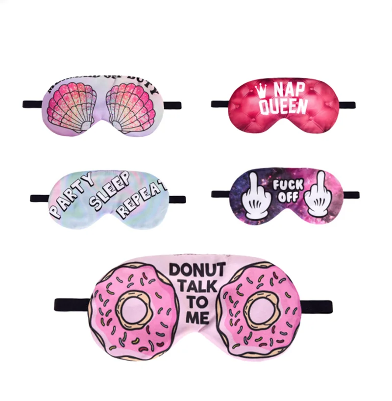 

2019 Cartoon 3D Printing Sleeping Eye Mask Cover Lovely emoji Nap Eye Care Shade Blindfold Sleep Mask Eyes Cover Sleeping Tools