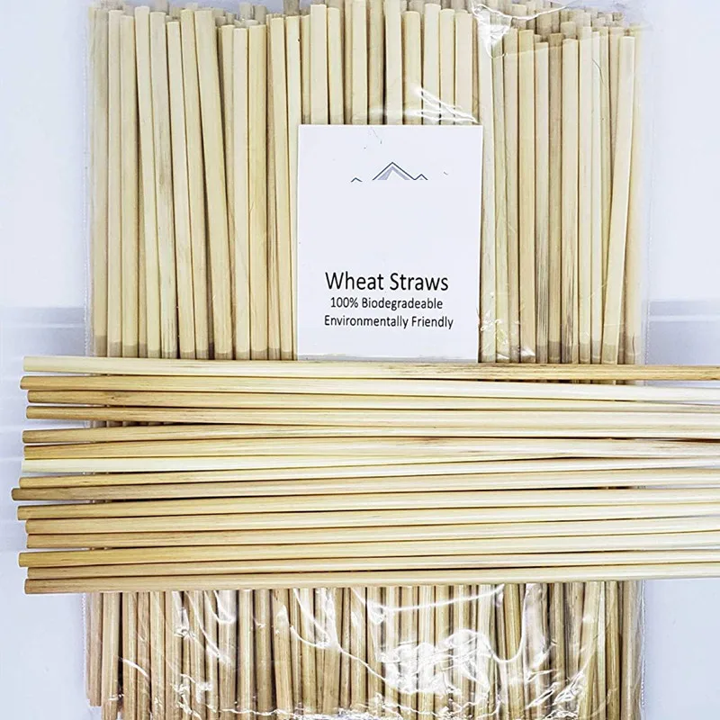 100 шт пшеничная соломинка биоразлагаемые соломинки экологически чистые портативные питьевые соломинки для бара кухонные аксессуары эко соломинки