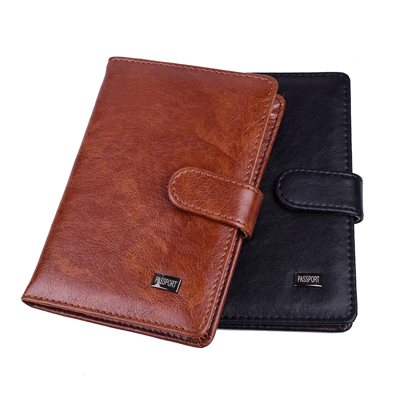 Travel Hasp Passport Holder Cover Leather Wallet Women Men Passports