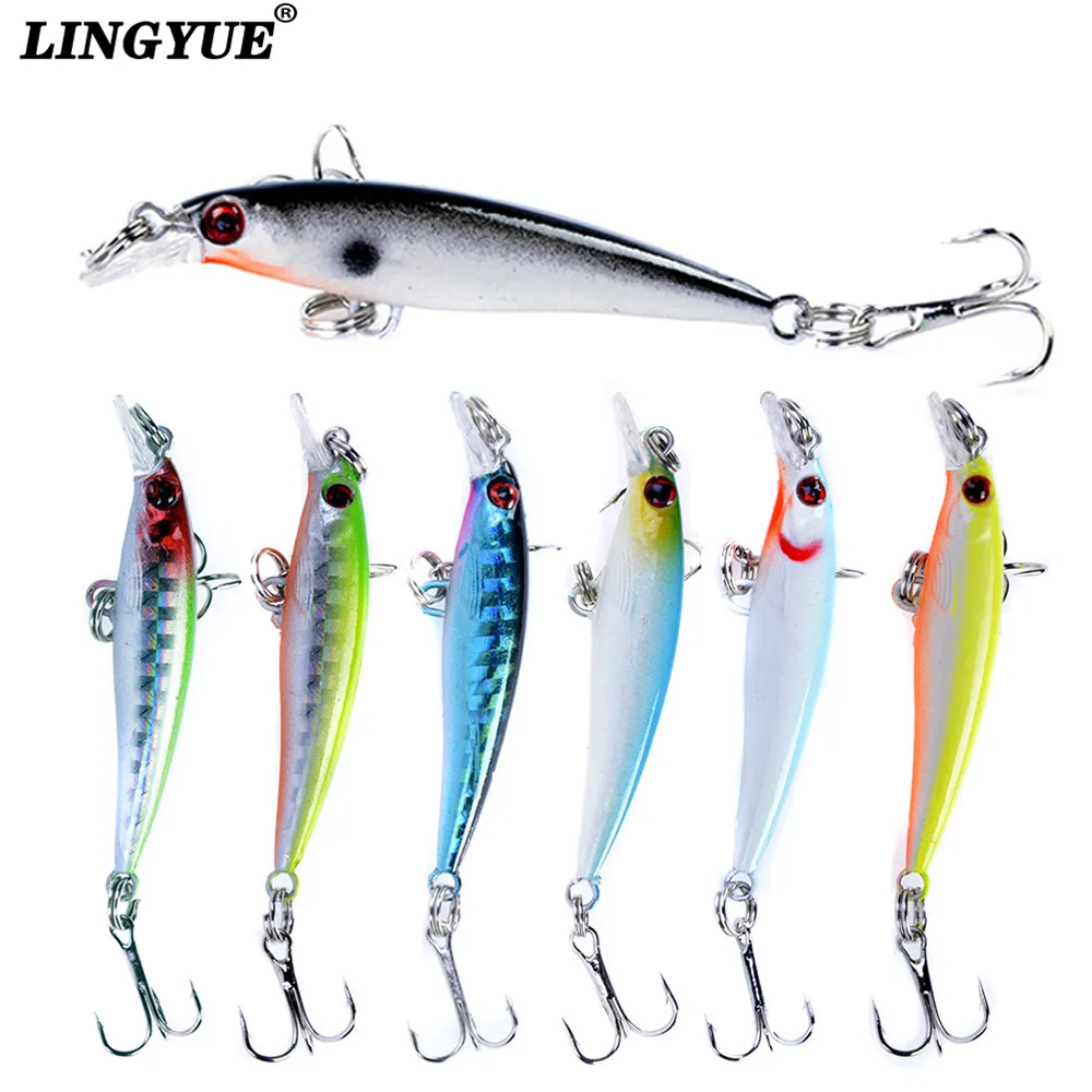 

Hot 1pcs Fishing Lure Lifelike Minnow Lure Carp Fishing Bait Crankbait Wobbler Fishing Tackle 8 colors 5cm 2.4g Hard Baits