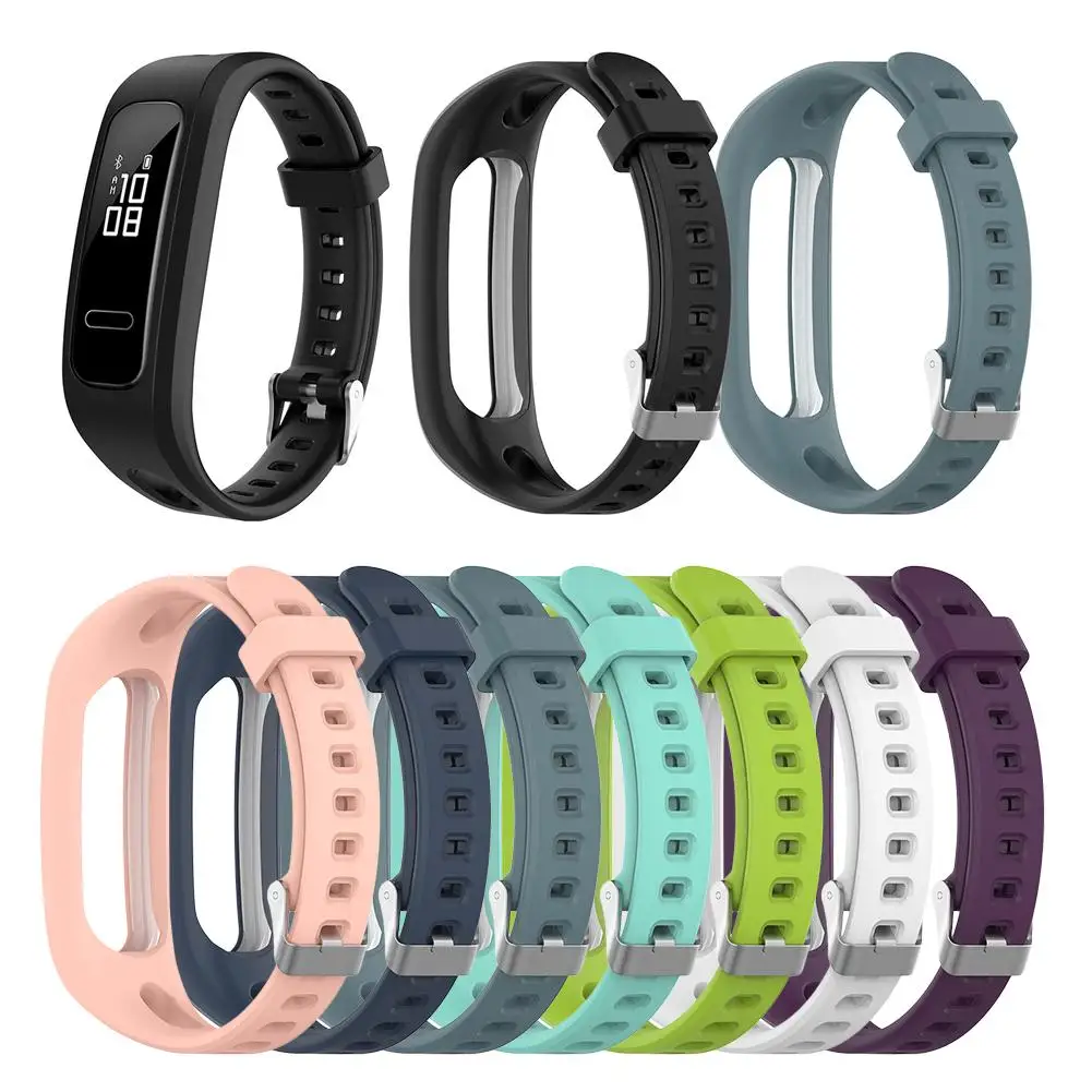 

New Silicone sports Replacement Silicone Strap Watch Band For Huawei Band 3 Huawei Honor Band 4 Running Version Soft breathable