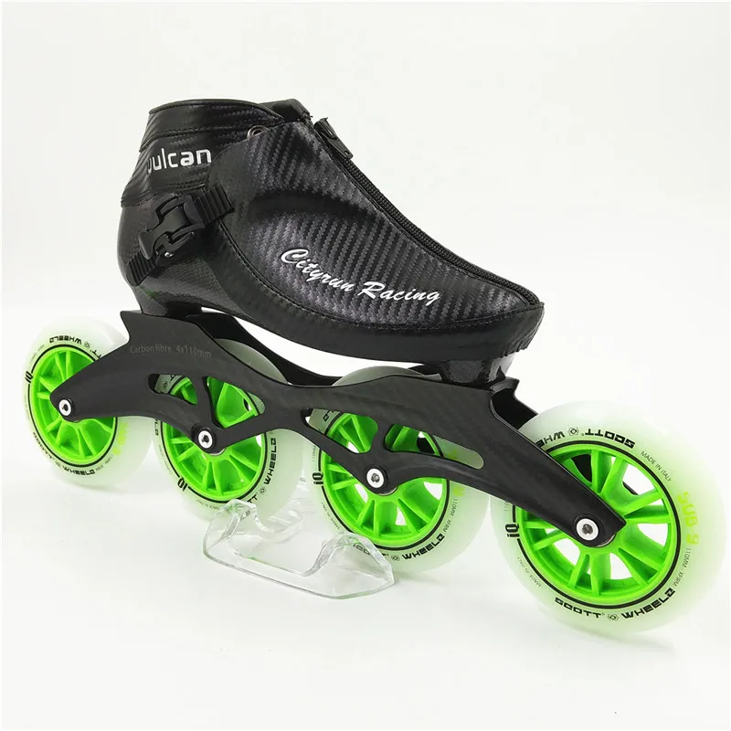 Профессиональная обувь для катания на коньках Новое поступление для мужчин/женщин роликовые коньки 4 100 мм колеса для взрослых/детей скоростные коньки карбоновая рама