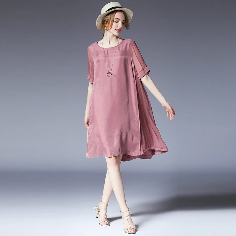 Plus size dresses women casual loose fashion Elegant dress light mature