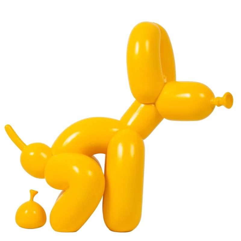 

Newly Produced American Art Jeff Koons Shiny Balloon Dog Figurine Resin Craft Balloons Dog Statue Valentine's Gift R1011