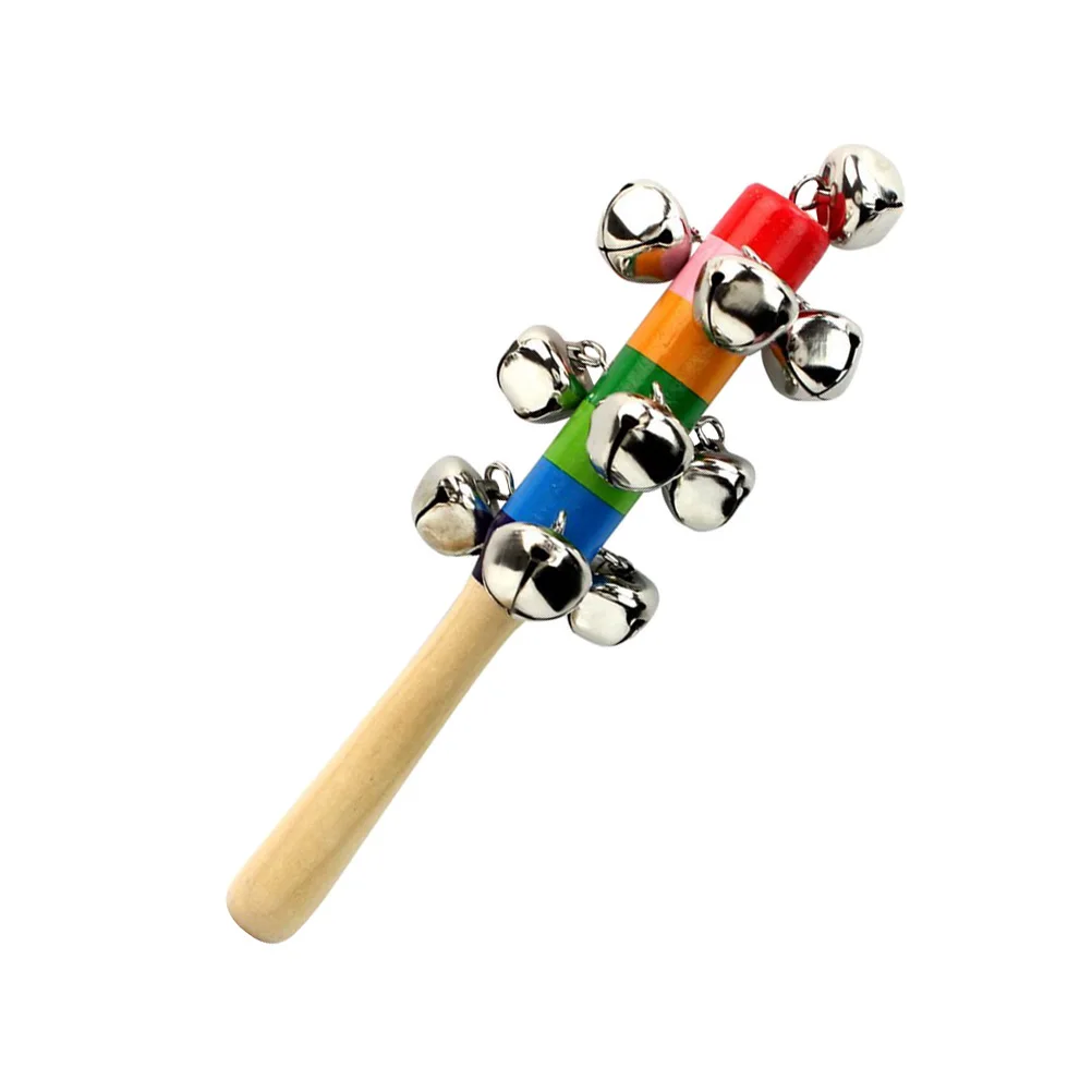 2 шт. колокольчики деревянные радуга цвет крест развивающие игрушки Intellegence инструмент развития Jingle колокольчики