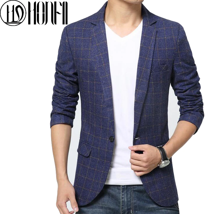 Hot Sale High Quality Men Spring Autumn Casual Wear Male Blazers Full Sleeve Large Size Coat