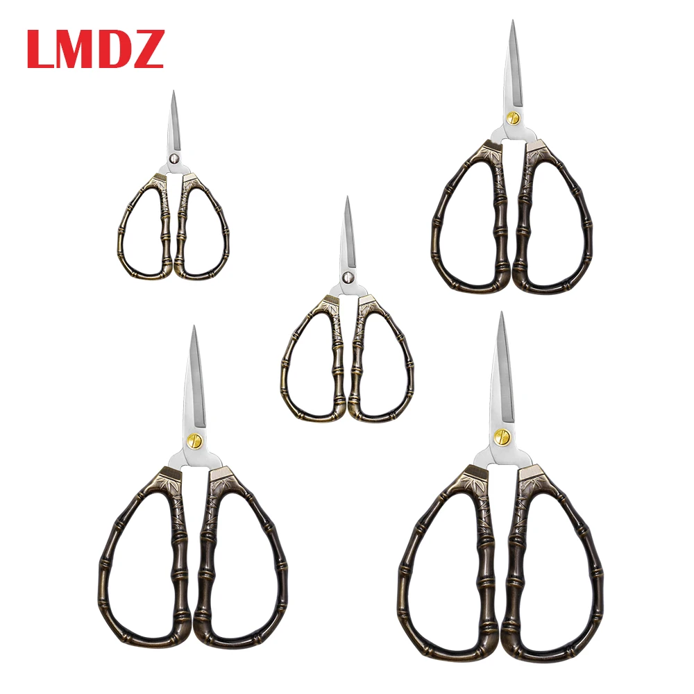 

LMDZ Bamboo Step by Step Stainless Steel Vintage Craft Scissors &Embroidery Scissors