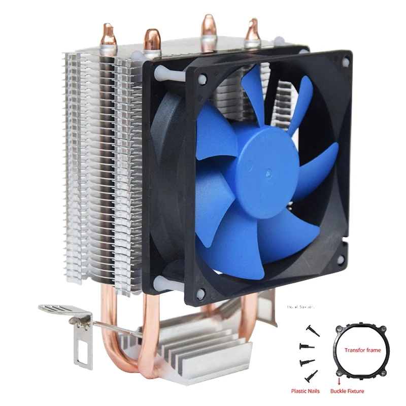 

80mm fan CPU Cooler water cooling radiator copper heatsink PC cooling for the Processor i5 AM3+ AM4 computer tower cooler