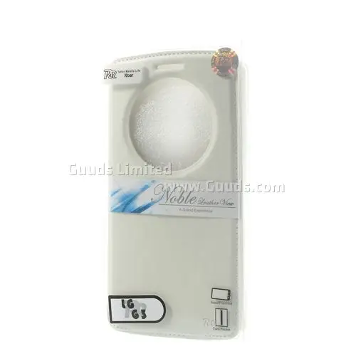 Roar Korea Noble Quick Circle Leather Flip Cover for LG G3 D850 D855 LS990 - White