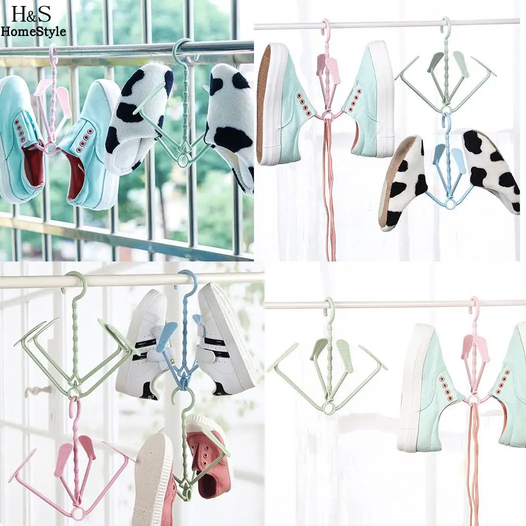 

Shelf Storage Hanging Rotary Rack Organizer Hanger Folding Hook Shoes Drying
