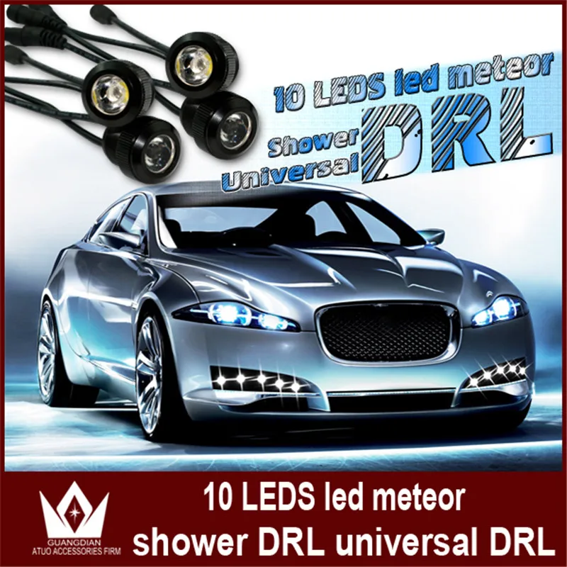 Free Shipment Promotion Super White Round Drl High Power Eagle Eyeled Meteor Shower Light 10 LED