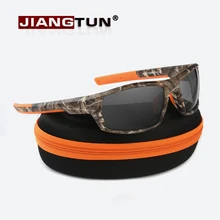 JIANGTUN Hot Trendy Camo Black Polarized Sunglasses Men Women Brand Designer Sports Sun Glasses UV400 Driving