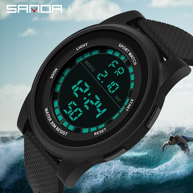 

SANDA Ultra Thin Sport Watch Men Brand Luxury Electronic LED Digital Wrist Watches For Men Male Clock relojes para hombre 2018