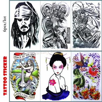 

Nu-TATY pirate Temporary Tattoo Body Art, 12*20cm Flash Tattoo Stickers, Waterproof Fake Tatoo Henna