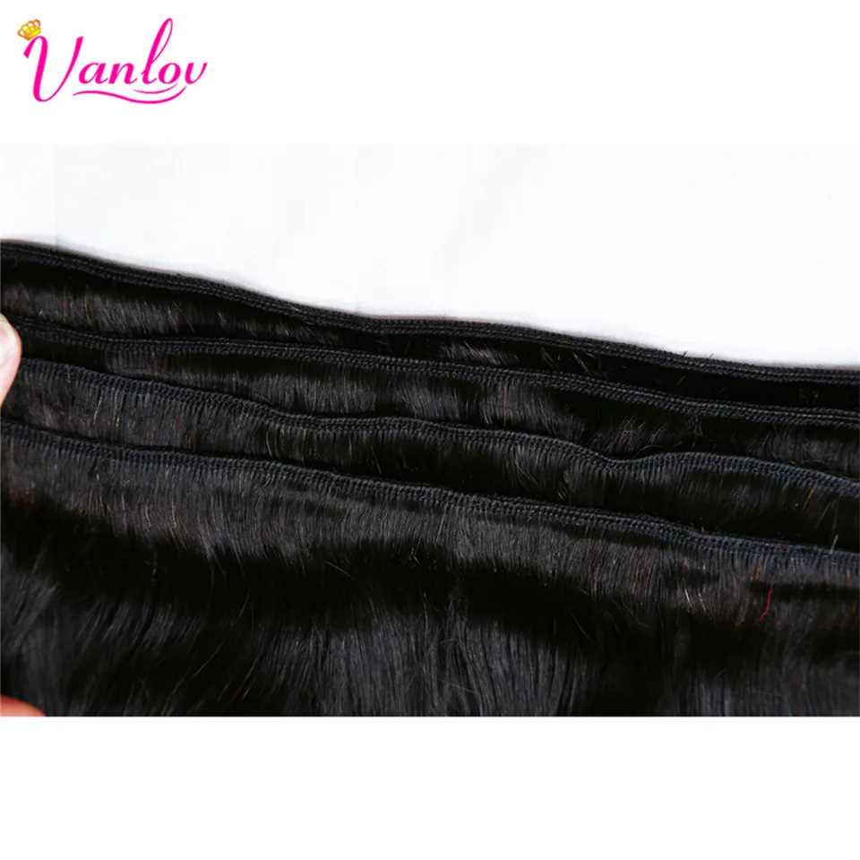 Vanlov свободная волна 3 Связки 100% пряди человеческих волос для наращивания не Реми натуральный цвет перуанский пучки волос плетение