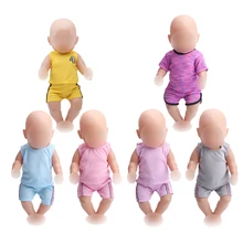 Одежда для кукол фиолетовый розовый синий серый желтый спортивный костюм подходит для маленьких кукол 43 см и 18 сапоги с меховой отделкой для девочек f141-f212