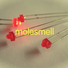 1000 шт 1,8 мм красный ультра яркий рассеянный светодиодный светильник 1,8 мм красный объектив широкий/большой угол светодиодный свет