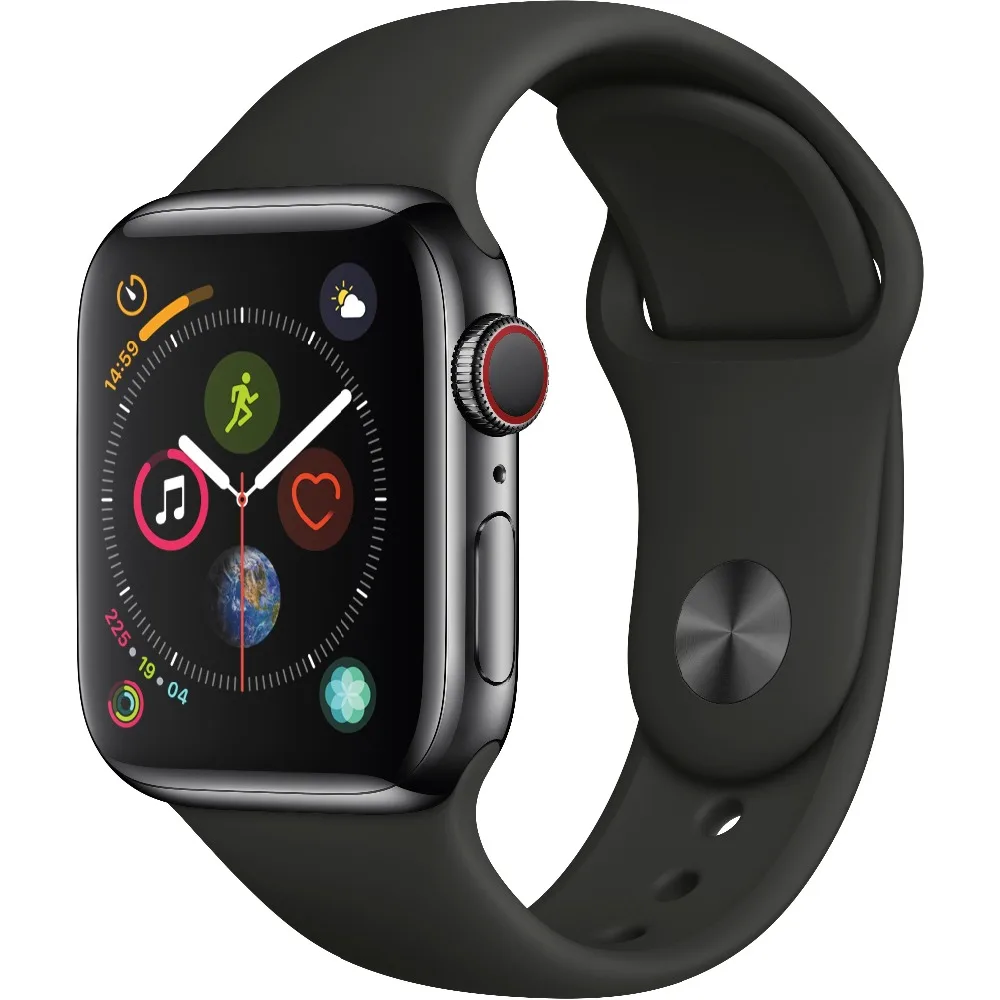 Brand New Apple Watch Series 4 40/44mm GPS+Cellular Stainless Steel Case with Sport Band Electric Heart Sensor Falling Detect