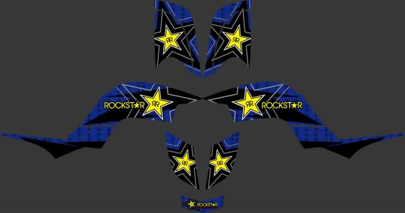 

0340 Star New Style DECALS STICKERS Graphics Kits for Yamaha RAPTOR 660 ATV Raptor660