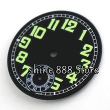 Аксессуары для часов Parnis 35 мм черный циферблат подходит Unitas 6497 ST36 механизм пилот Часы