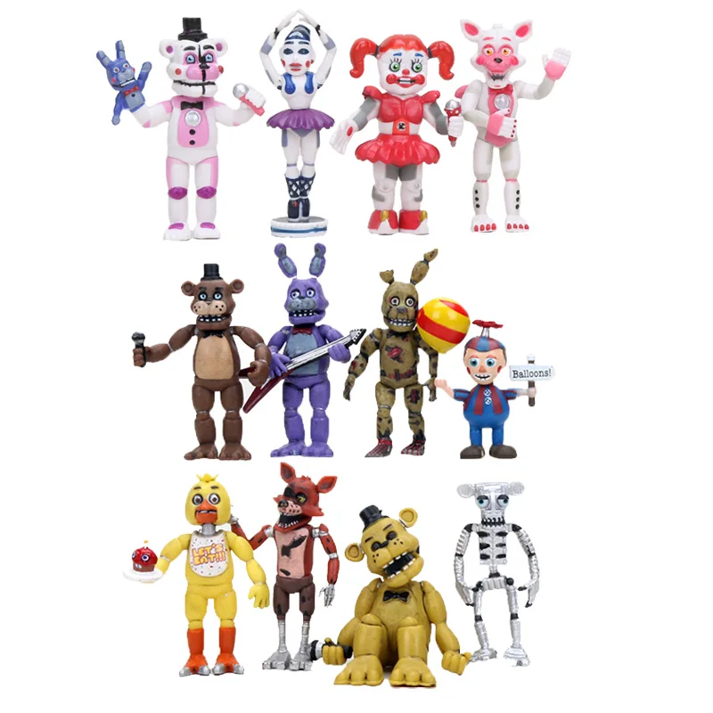 Экшн фигурки пять ночей у Фредди набор из 4 игрушек FNAF 5 см модель на