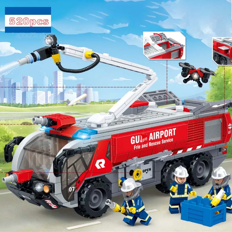  Military Series City Fire series Fire rescue truck tank Helicopter Fire ambulance Toys For Children