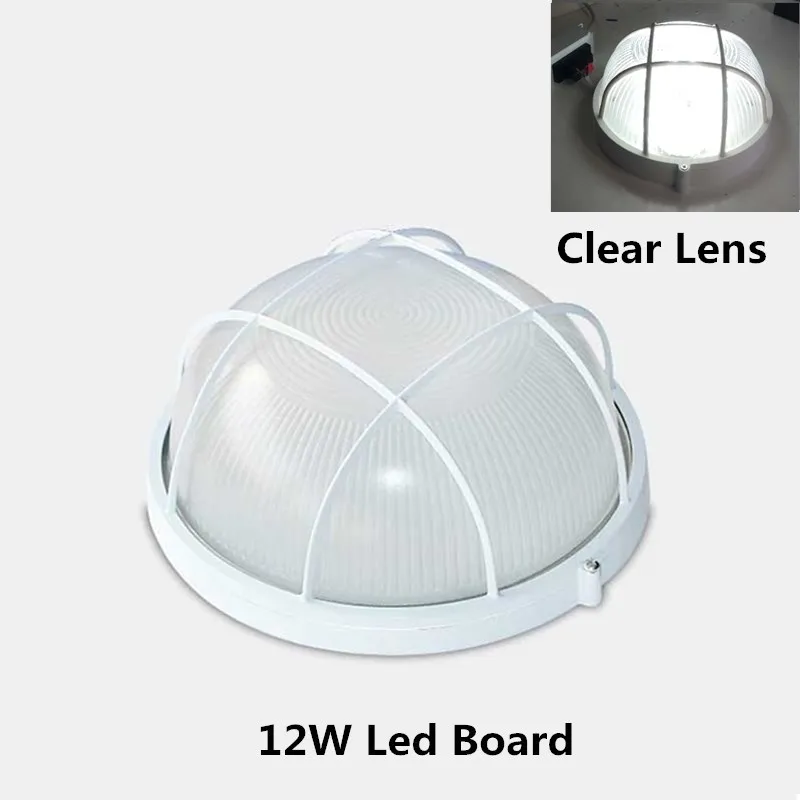Водонепроницаемые современные светодиодные потолочные лампы для гостиной спальни столовой комнатная потолочная лампа светильник ing светильник - Цвет корпуса: Clear 12W Board