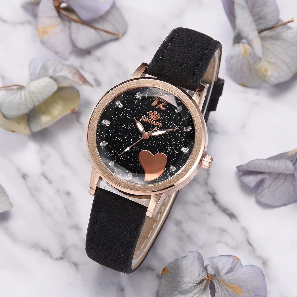 

Fshion Women Dress Watches Rose Gold Luxury Brand Starry Sky Ladies Analog Quartz Wrist Watch Women Rhinestone Lady Watches