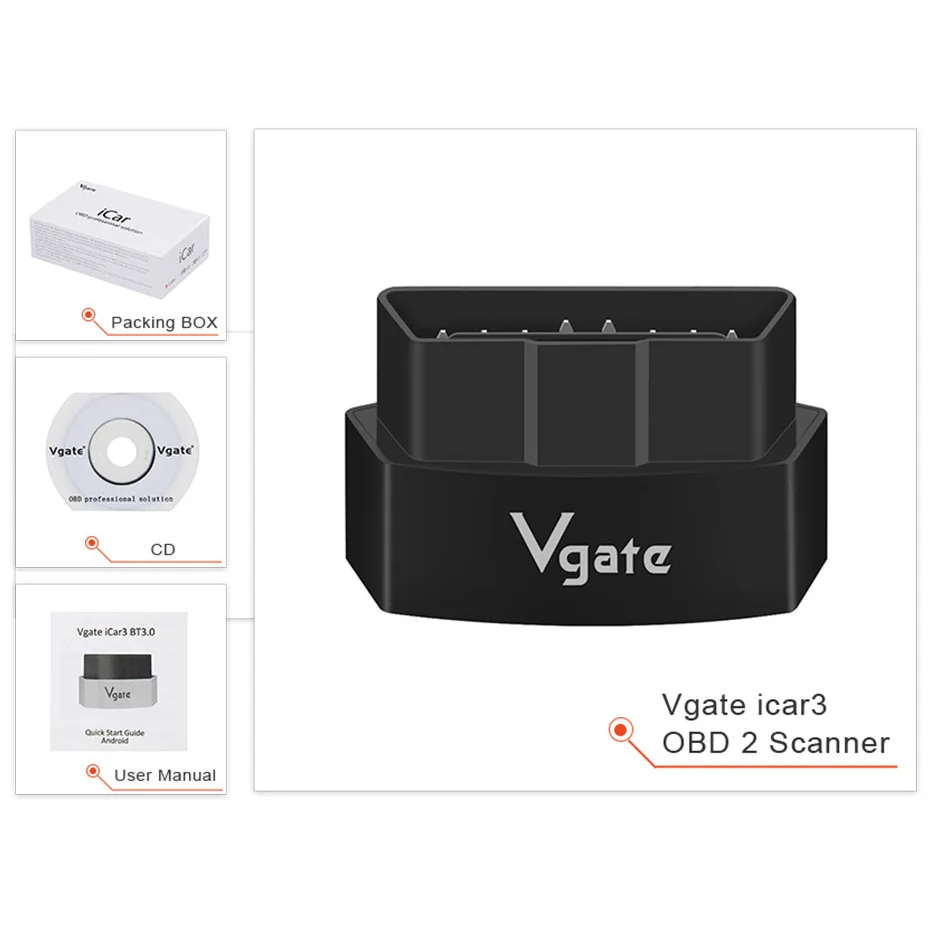 Vgate iCar3 elm 327 V2.1 для Android/IOS iCar 3 ELM327 OBD2 Bluetooth wifi сканер OBD 2 OBD2 автомобильный диагностический автоматический инструмент Easydiag