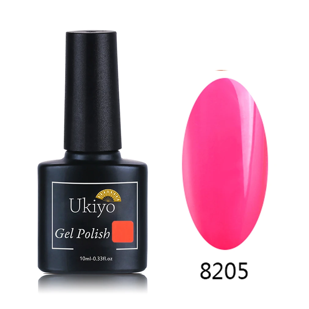 Ukiyo 10ml Fluorescent Neon Nail Gel Polish Soak Off UV Gel Nail Polish Candy Color Nail Art Gel Varnish Manicure Nails Lacquer - Цвет: 8205