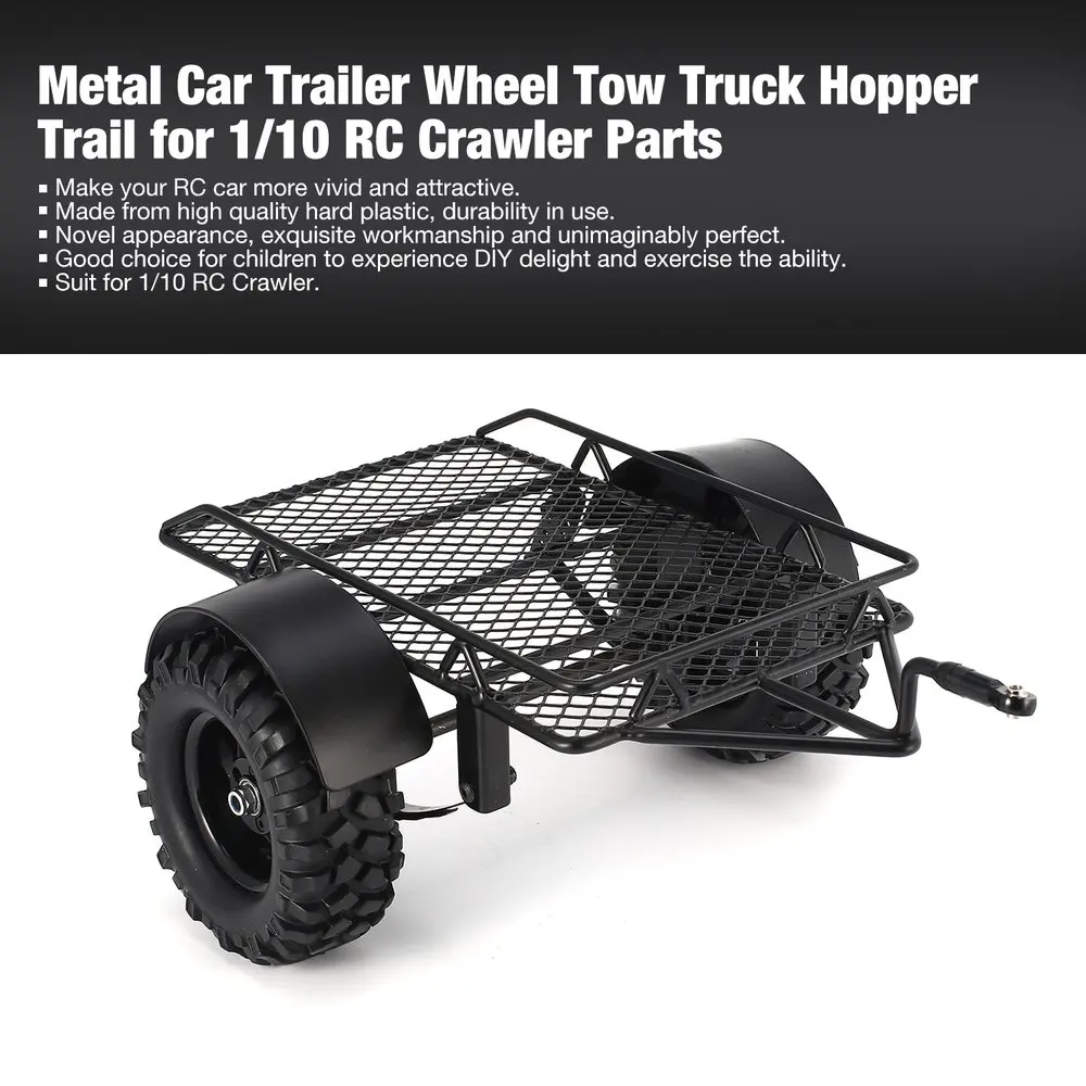 

1/10 Simulation Trailer Car Hopper Trail For Tamiya Cc01 Axial Scx10 90046 90048 4wd D90 Traxxas Trx-4 Rc Crawler Trailer Frame
