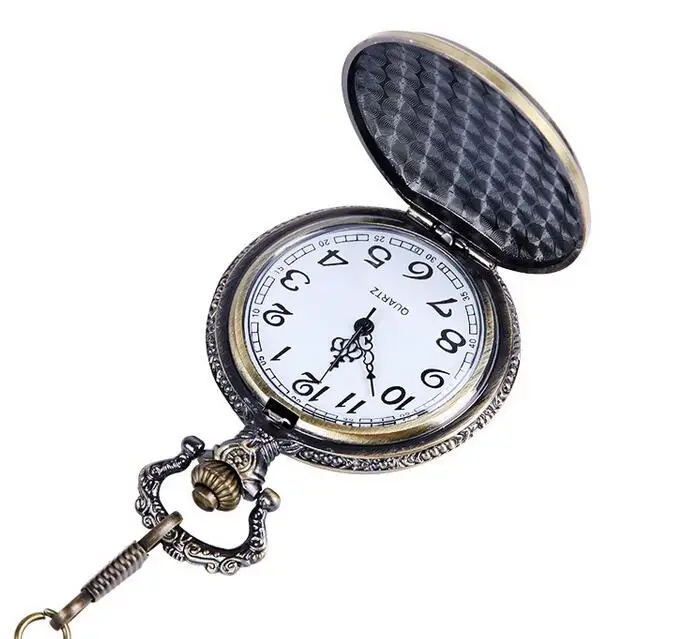 Античная бронза Гарри Поттер Волшебная палочка Карманный цепи кварцевые карманные часы кулон Цепочки и ожерелья подарок для Для мужчин и