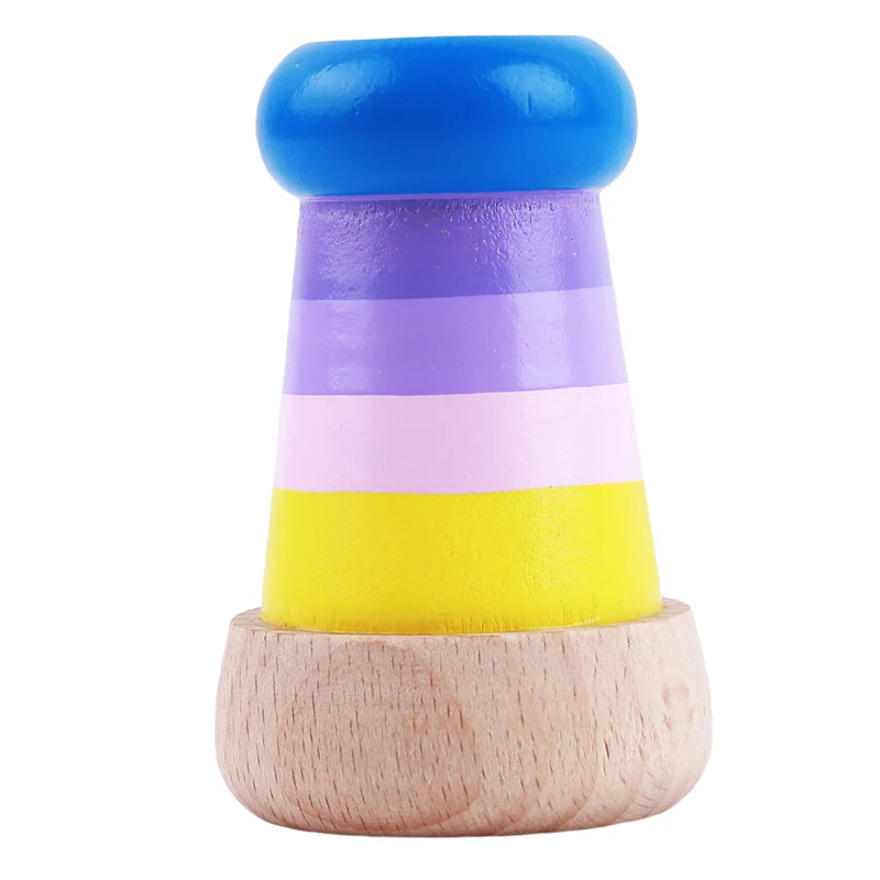 Радужные деревянные игрушки милые магические мини-калейдоскоп пчелиный глаз эффект многоугольник Призма детская игрушка
